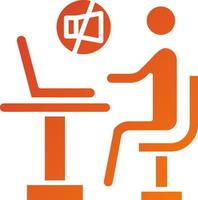 Work Distraction Icon Style vector