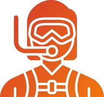 Diver Female Icon Style vector