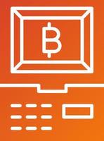 Cryptocurrency ATM Icon Style vector