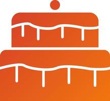 Two Layered Cake Icon Style vector