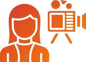 Camera Operator Male Icon Style vector