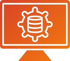 Data Management Platform Icon Style vector