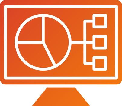 datos visualización icono estilo vector