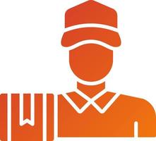 Delivery Man Icon Style vector