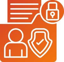 Sensitive Personal Data Icon Style vector