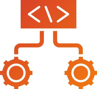 estilo de icono de configuración de código vector