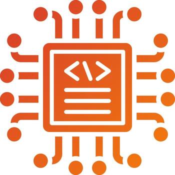 Code Processor Icon Style vector