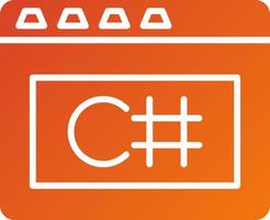 C Sharp Icon Style vector