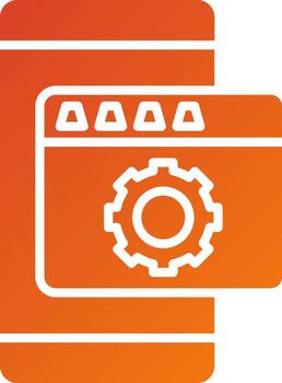 estilo de icono de configuración de aplicación vector