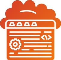 Cloud Coding Icon Style vector