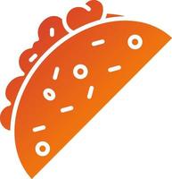 estilo de icono de taco vector