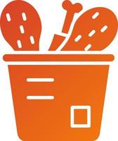 Chicken Bucket Icon Style vector