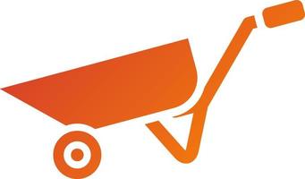 Wheelbarrow Icon Style vector