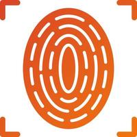 Fingerprint Scan Icon Style vector