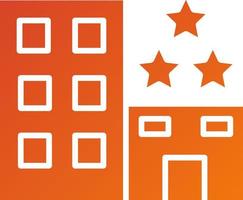 3 Star Hotel Icon Style vector