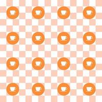 Coffee seamless pattern on brown background vector design