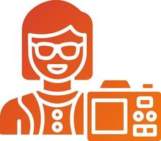 Female Vlogger Icon Style vector
