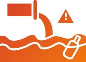 Water Pollution Icon Style vector