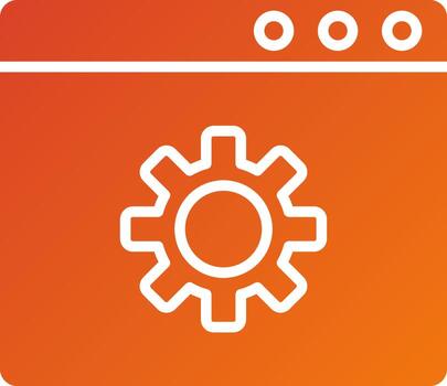 estilo de icono de configuración del navegador vector