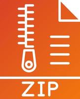 Zip File Icon Style vector