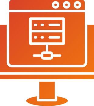 estilo de icono de alojamiento web vector