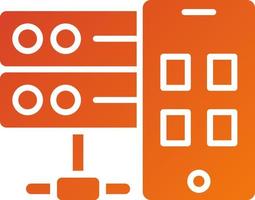 Smartphone Database Icon Style vector