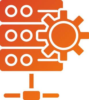 Database Settings Icon Style vector