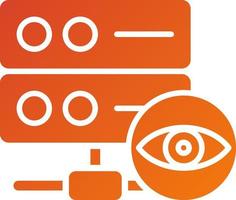 Database Vision Icon Style vector