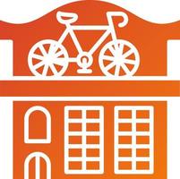 bicicleta tienda icono estilo vector