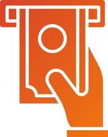 Cash Withdrawal Icon Style vector