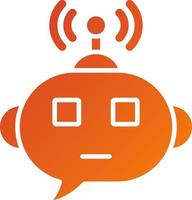 Smart Chat Bot Icon Style vector