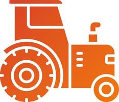 estilo de icono de tractor vector