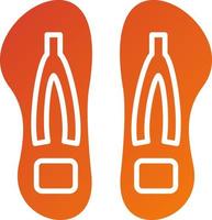 estilo de icono de flip flop vector