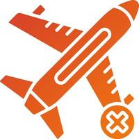 Cancelled Flight Icon Style vector