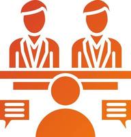 Job Interview Icon Style vector