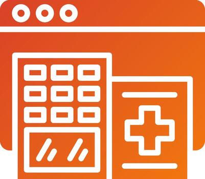 Online Pharmacy Icon Style vector