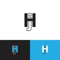 hj o J h logo diseño vector plantillas