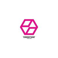 Abstract hexagon logo design vector