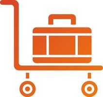 Luggage Cart Icon Style vector