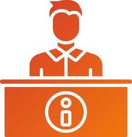 Information Desk Icon Style vector