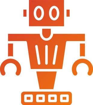 Autonomous Robot Icon Style vector