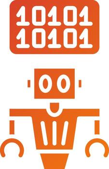 Binary Code Icon Style vector