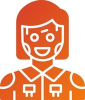 Humanoid Robot Icon Style vector