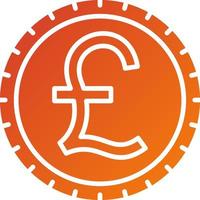 British Pound Icon Style vector