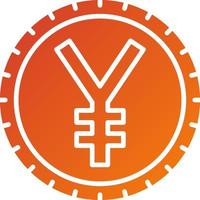 Chinese Yuan Icon Style vector