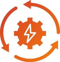 Recycle Energy Icon Style vector