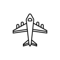 airplane icon. outline icon vector