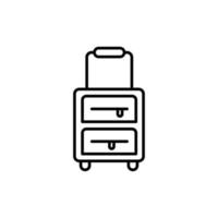 bag icon. outline icon vector