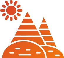 Desert Pyramids Icon Style vector