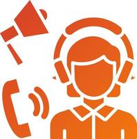 Telemarketing Icon Style vector